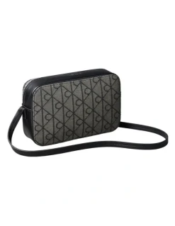 Calvin Klein Emblem Aop Crossbody Bag in Black