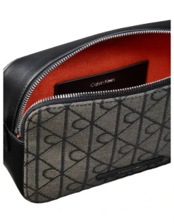 Calvin Klein Emblem Aop Crossbody Bag in Black