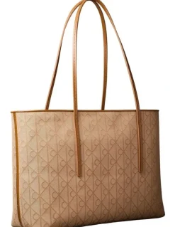 Calvin Klein Emblem Aop Tote Bag in Cornstalk