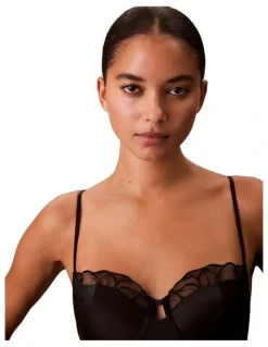 Calvin Klein Floral Lace Bodysuit in Black