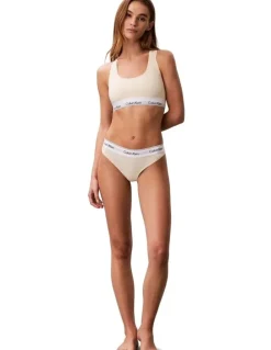 Calvin Klein Icon Cotton Modal Unlined Bralette in Pear Sorbet