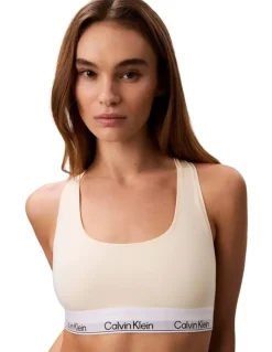 Calvin Klein Icon Cotton Modal Unlined Bralette in Pear Sorbet
