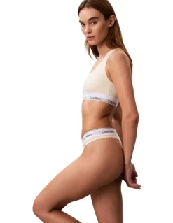 Calvin Klein Icon Cotton Modal Unlined Bralette in Pear Sorbet