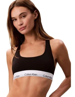 Calvin Klein Icon Cotton Modal Unlined Bralette in Black