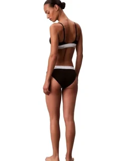 Calvin Klein Icon Cotton Modal Lightly Lined Triangle Bralette in Black