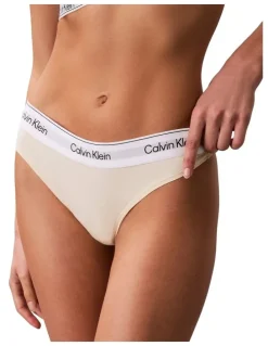 Calvin Klein Icon Cotton Modal Thong in Pear Sorbet