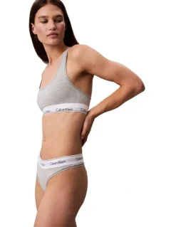 Calvin Klein Icon Cotton Modal Thong in Grey Heather