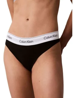 Calvin Klein Icon Cotton Modal Thong in Black