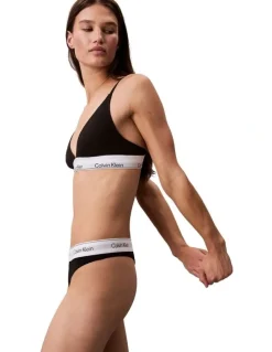 Calvin Klein Icon Cotton Modal Thong in Black