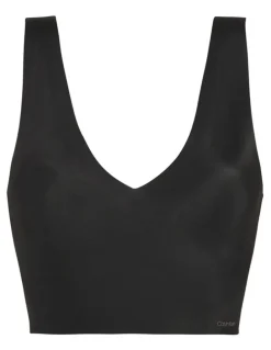 Calvin Klein Invisibles (Comfort) Lightly Lined Bralette (V Neck) in Black
