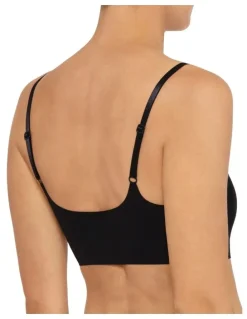 Calvin Klein Invisibles Comfort Lightly Lined Bralette Retro Bra in Black