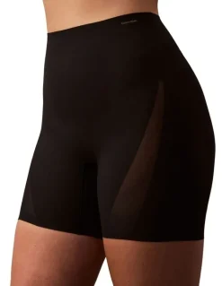 Calvin Klein Invisibles Fashion Mesh Mid Thigh Shorts in Black