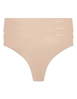 Calvin Klein Invisibles Micro Thong 3 Pack in Multi