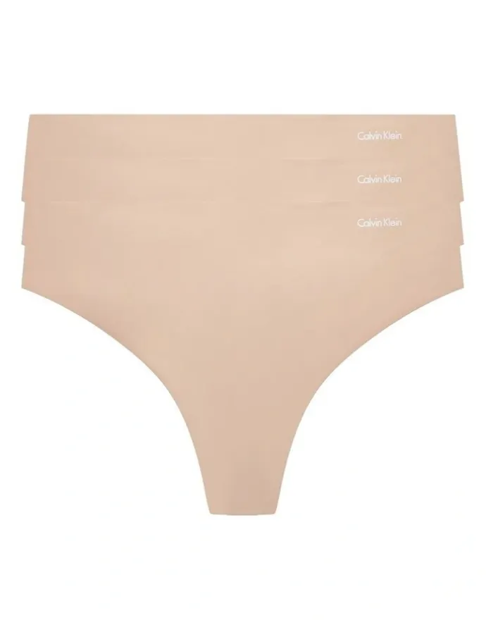 Calvin Klein Invisibles Micro Thong 3 Pack in Multi