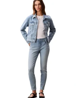 Calvin Klein Jeans Classic Denim Trucker Jacket in Coastal Light