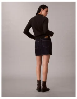 Calvin Klein Jeans Denim Mini Skirt in CK Classic Rinse
