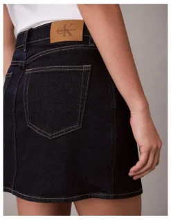 Calvin Klein Jeans Denim Mini Skirt in CK Classic Rinse