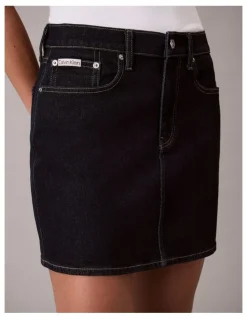 Calvin Klein Jeans Denim Mini Skirt in CK Classic Rinse