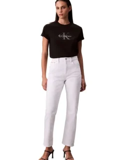Calvin Klein Jeans Hero Short Sleeve Classic Monologo Crew Neck Tee in Black