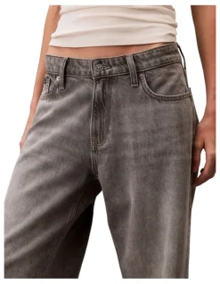 Calvin Klein Jeans Low Rise Baggy Jeans in Grey