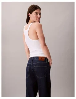 Calvin Klein Jeans Signature 90's Straight Jeans in True Indigo
