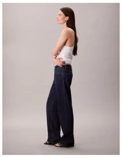 Calvin Klein Jeans Signature 90's Straight Jeans in True Indigo