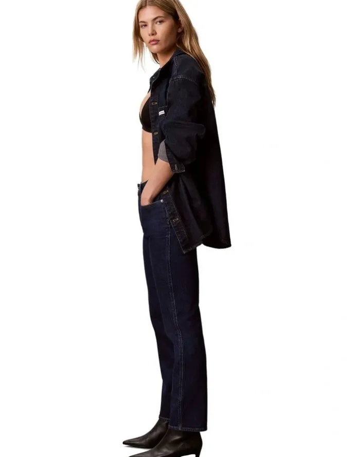 Calvin Klein Jeans The Archive High Rise Slim Jean in True Indigo