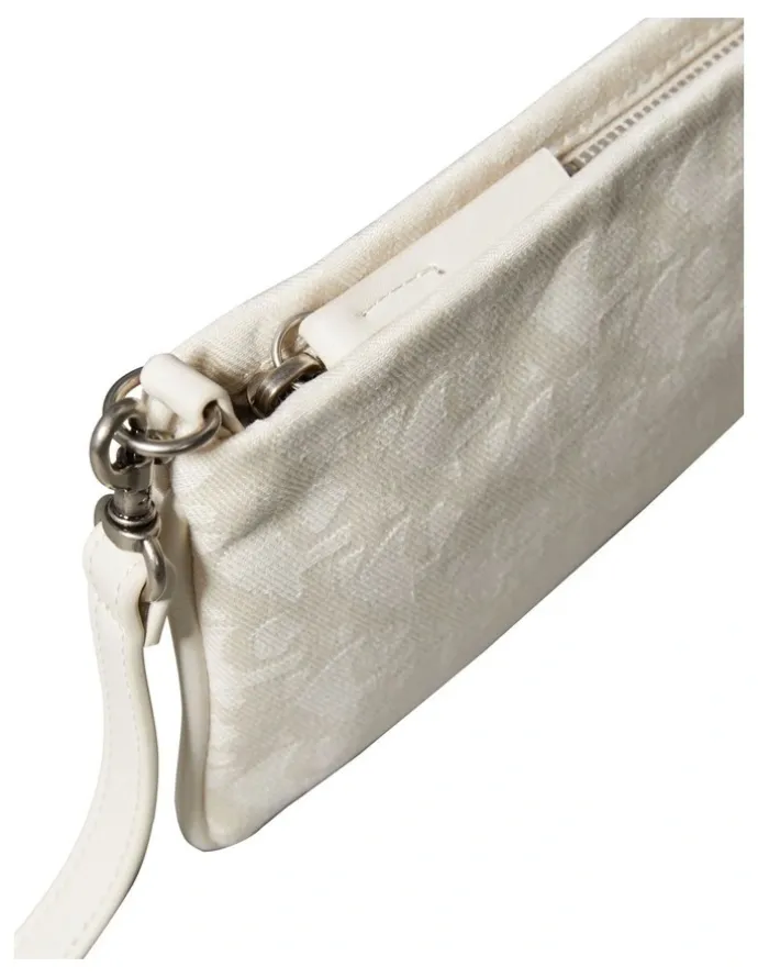 Calvin Klein Logo Small Shoulder Bag in Cream