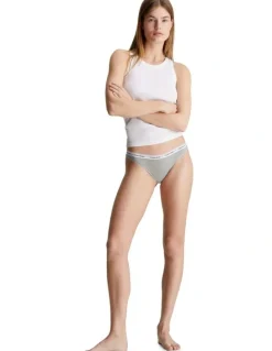 Calvin Klein Modern Logo Thong in Grey