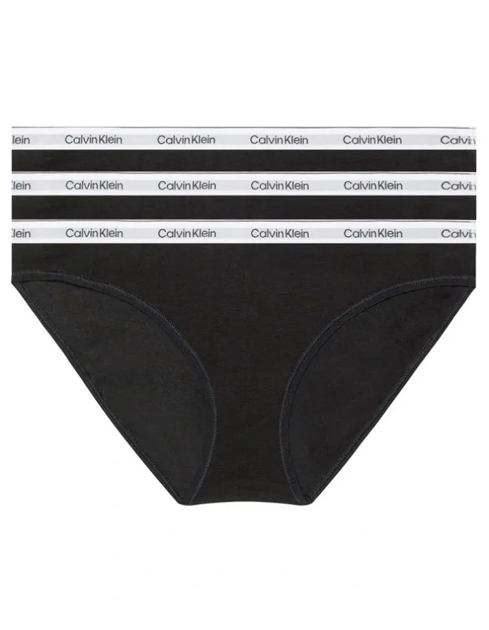 Calvin Klein Modern Logo Briefs 3 Pack in Black