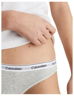 Calvin Klein Modern Logo Low Rise Thong 3 Pack in Multi