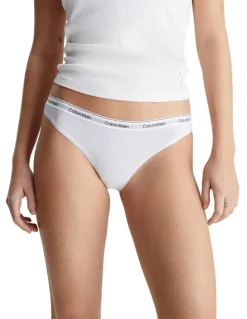 Calvin Klein Modern Logo Low Rise Thong 3 Pack in Multi
