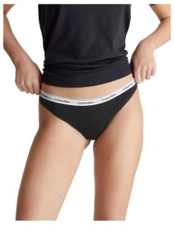 Calvin Klein Modern Logo Thong in Black