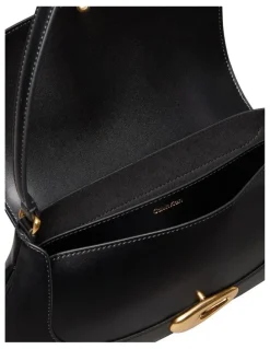 Calvin Klein Ophelia Top Flap Bag in Black