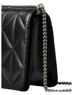 Calvin Klein Quilted Mini Chain Crossbody Bag in Black