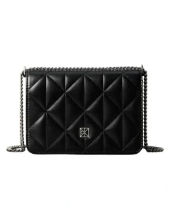 Calvin Klein Quilted Mini Chain Crossbody Bag in Black