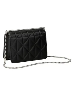 Calvin Klein Quilted Mini Chain Crossbody Bag in Black
