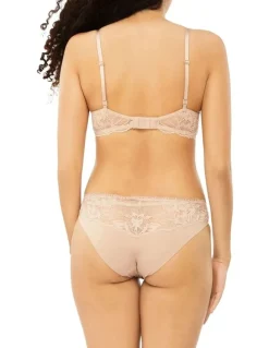 Calvin Klein Seductive Comfort Lotus Floral Bikini Brief in Beige