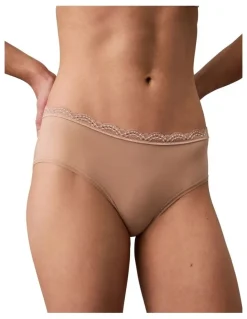 Calvin Klein Sensual Lace Trim Hipster in Cedar