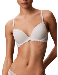 Calvin Klein Sensual Stretch Lace Lift Demi Bra in Sky Gray