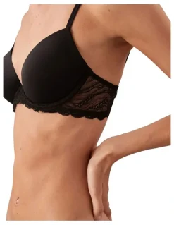 Calvin Klein Sensual Stretch Lace Lift Demi Bra in Black