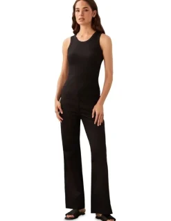 Calvin Klein Women Modal Rib Tank in Black