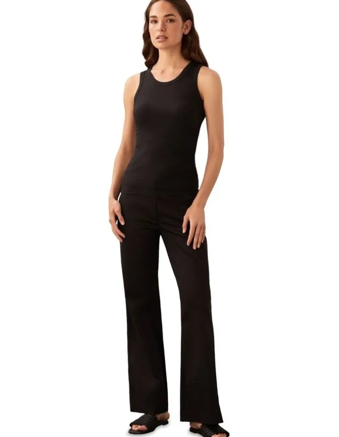 Calvin Klein Women Modal Rib Tank in Black