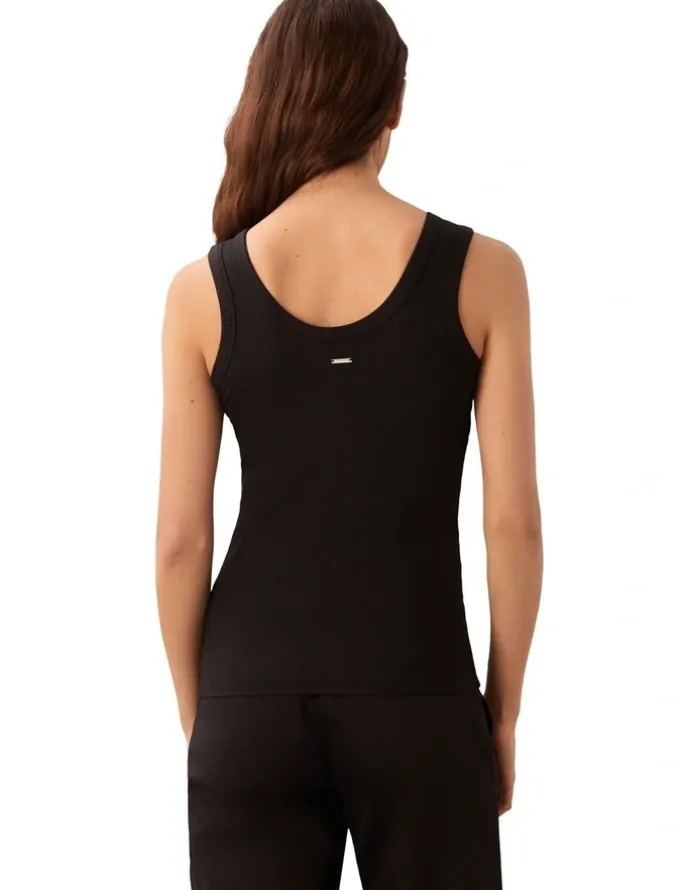 Calvin Klein Women Modal Rib Tank in Black