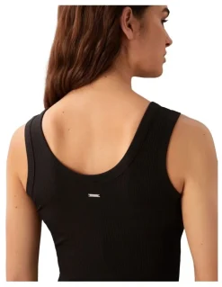 Calvin Klein Women Modal Rib Tank in Black