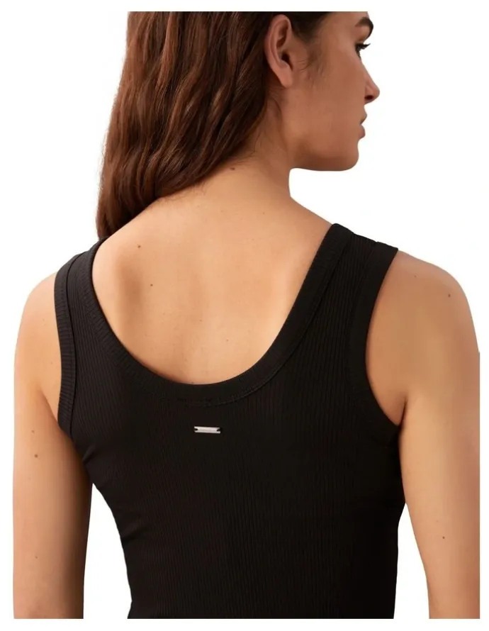 Calvin Klein Women Modal Rib Tank in Black