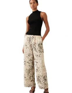Calvin Klein Women Printed Pull On Wide Leg Pant