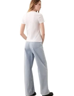 Calvin Klein Women Short Sleeve Supima Crewneck Tee in White