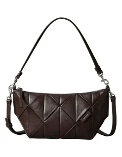 Calvin Klein Woven Shoulder Bag in Brown