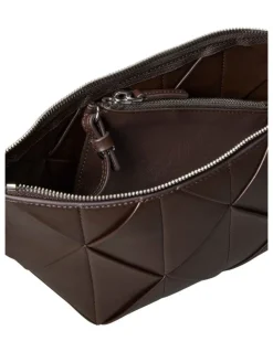 Calvin Klein Woven Shoulder Bag in Brown